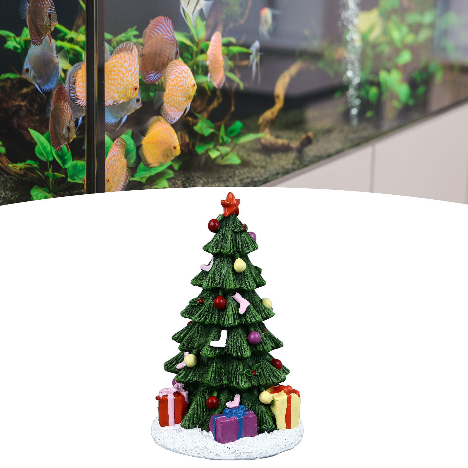 Aquarium Fish Beautiful - ZK20 Christmas Fish Tank Ornament Exquisite