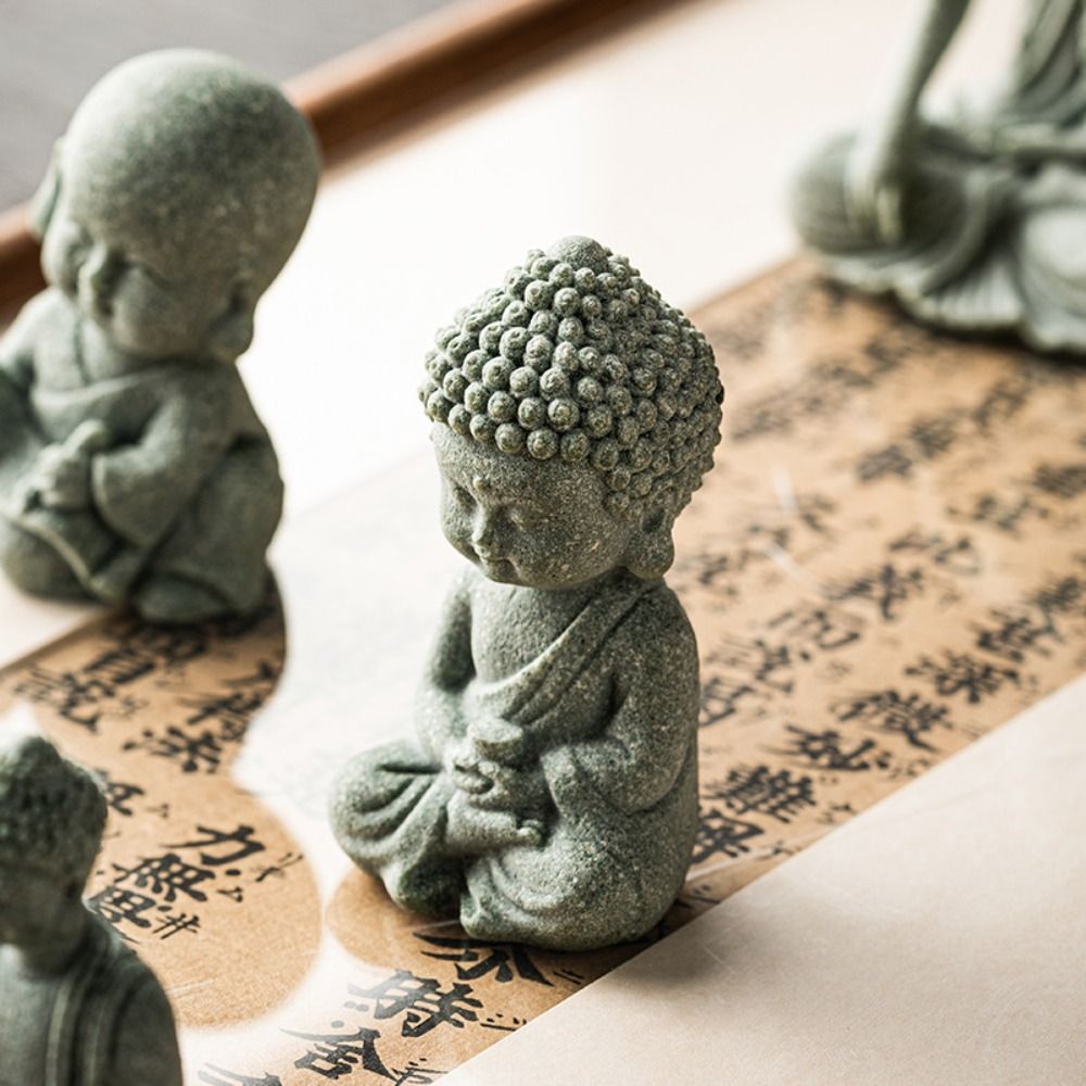 Aquarium Fish Small - Heimdekoration Sandstein-Aquarium-Buddha-Statuen Niedliche Praktische Buddha-Statue Mini