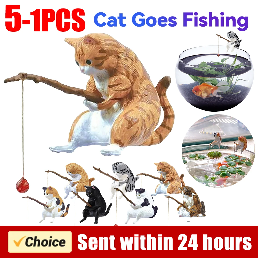 Aquarium Fish Background - 1-5PCS Angeln Katze Aquarien Dekorationen Fishtanks