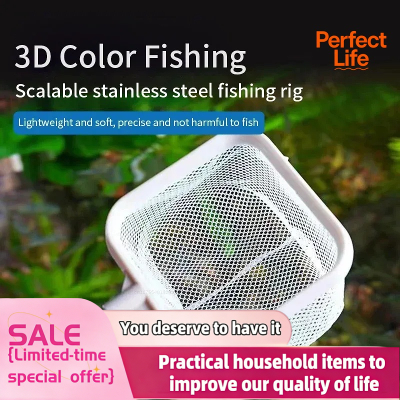 Aquarium Fish Net - 1, 2 Stück Edelstahl-Fischkescher, rostfrei, korrosionsbeständig,