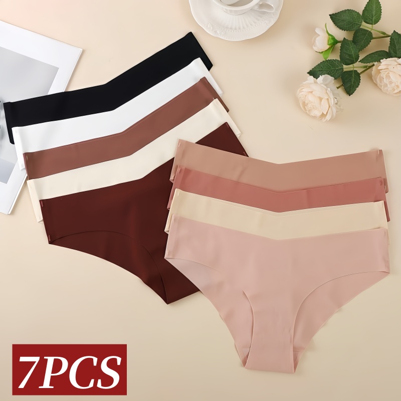 Aquarium Xl - 7-teiliges Set Damen V-Taille Slips Nahtlose