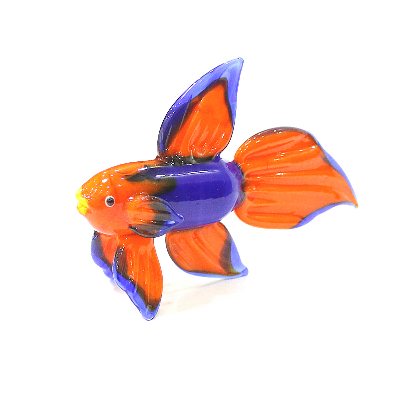 Aquarium Fish Small - Orange Murano Glas tropische Fisch Figur
