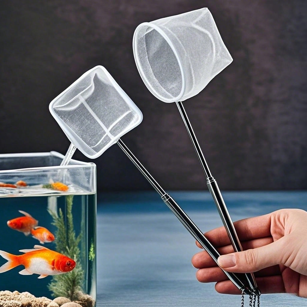 Aquarium Fish Net - Aquarium-Fischkescher - Ein Einziehbarer Dichtmaschiger Kesser