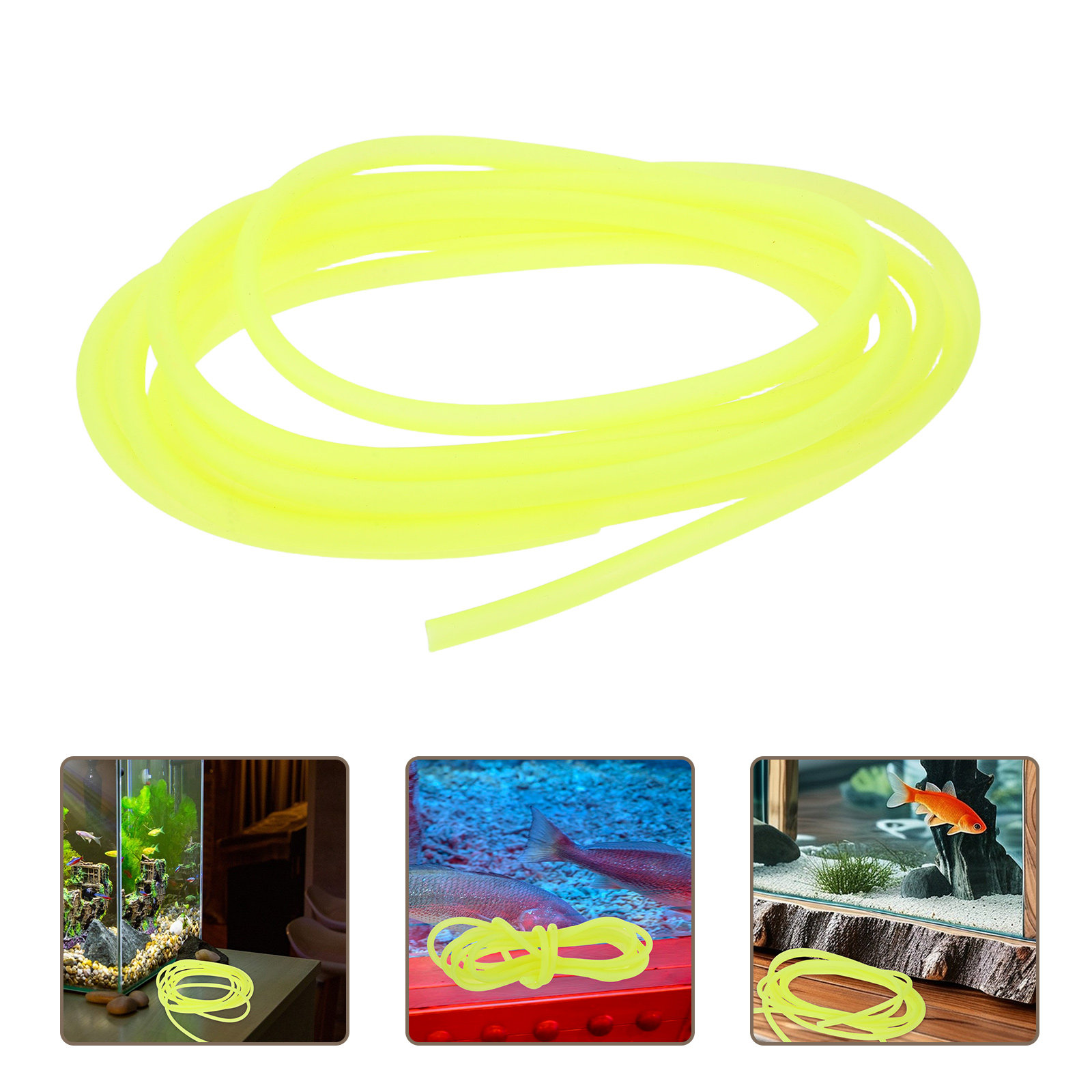 Aquarium Fish In - PVC Flexibler Aquarium-Sauerstoffschlauch Verdickter Pumpenschlauch für