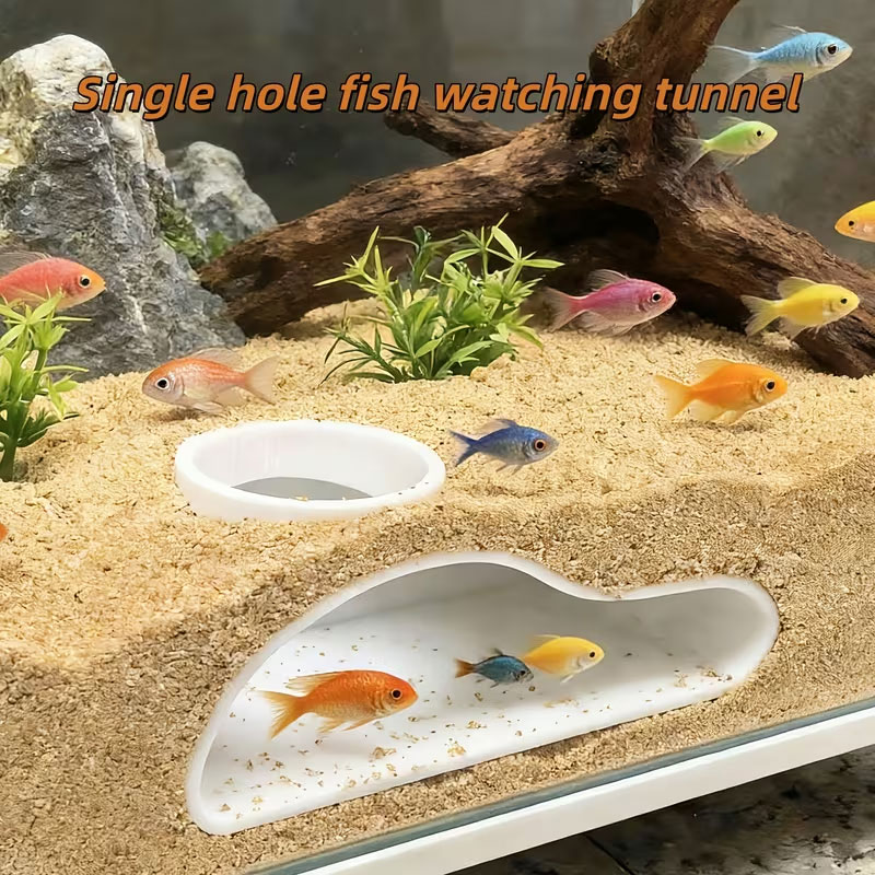 Fish Toys For Aquarium - Apcarium Fischtunnel-Versteck | Natürliche Gebogene Höhlendekoration