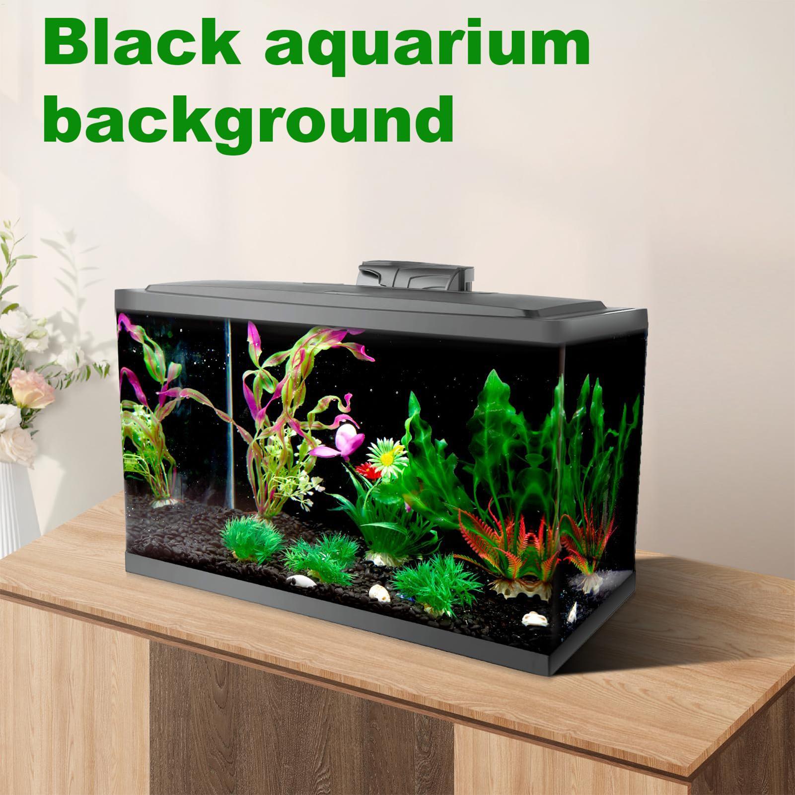 Aquarium Fish Beautiful - Aquarium-Hintergrund Statisch Haftende Schwarze Aquarium-Kulisse Aquarium-Poster