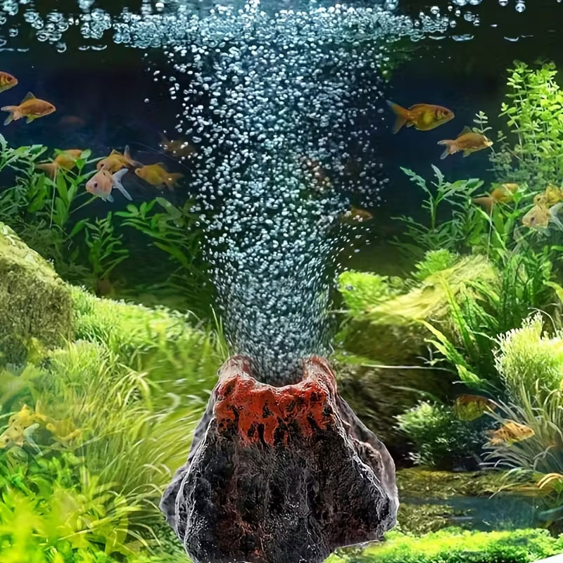 Vulkanischer Sprudelstein für  – Fish Toys For Aquarium Bewertung und Preis