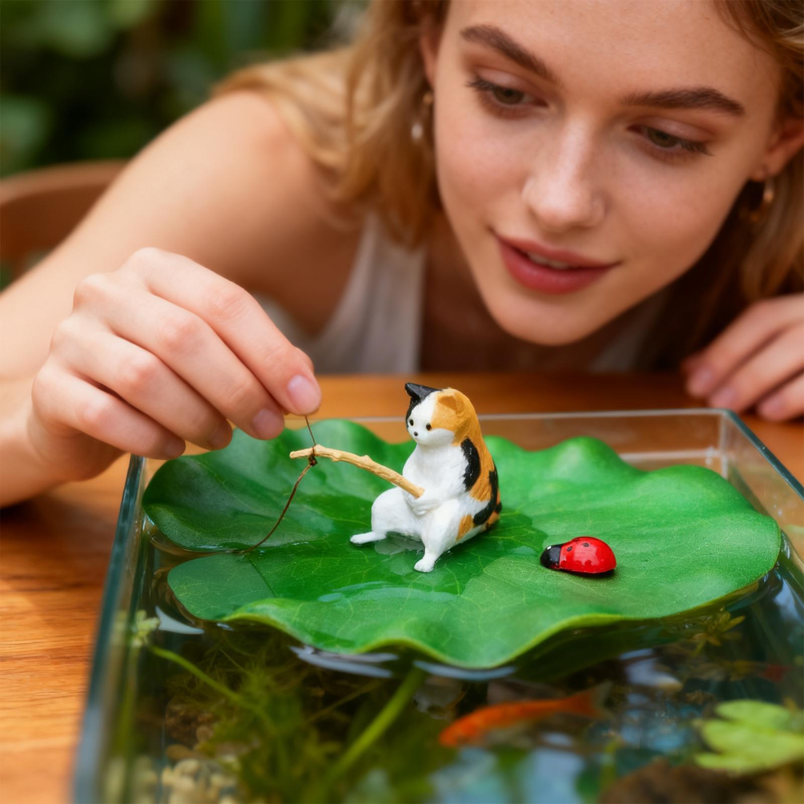 Katzen-Angelmodell auf schwimm – Fish Toys For Aquarium Bewertung und Preis