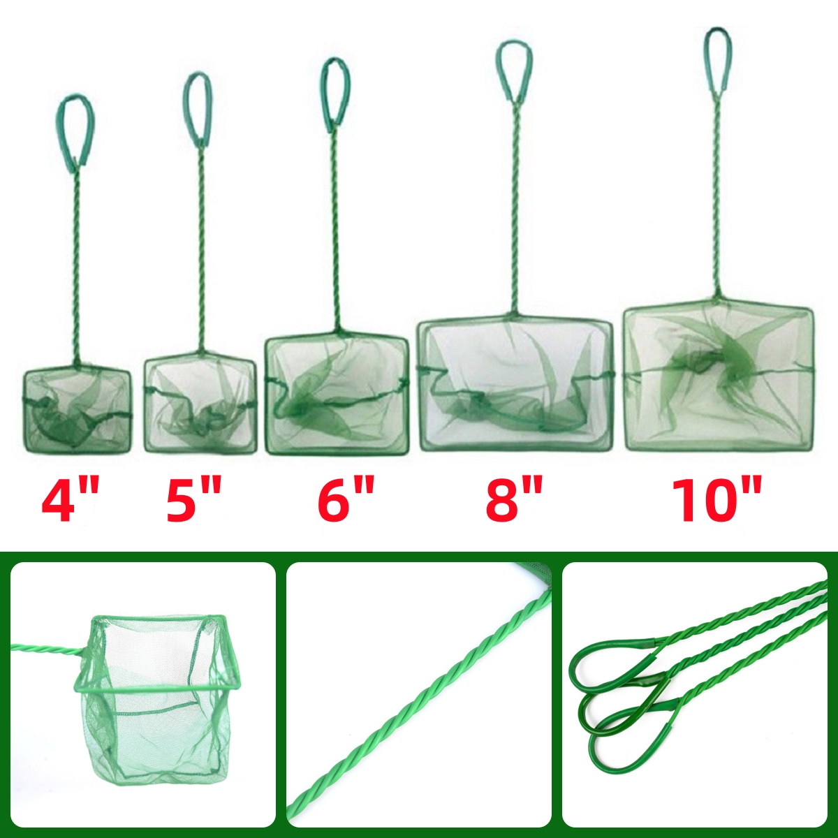 3 ~ 10 Zoll Tragbare Nylon Grü – Aquarium Fish Net Bewertung und Preis