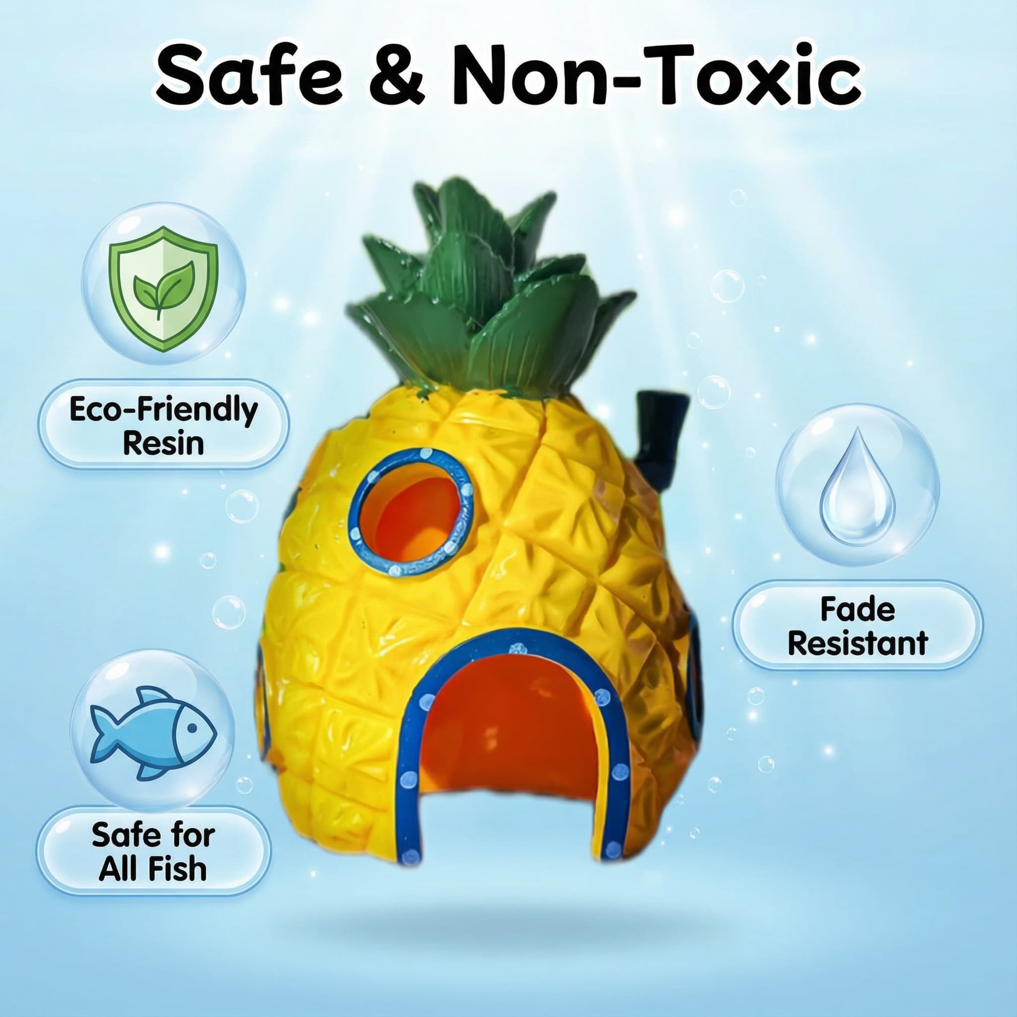 Ananas-Haus-Aquarium-Dekoratio – Aquarium Fish Hideout Bewertung und Preis